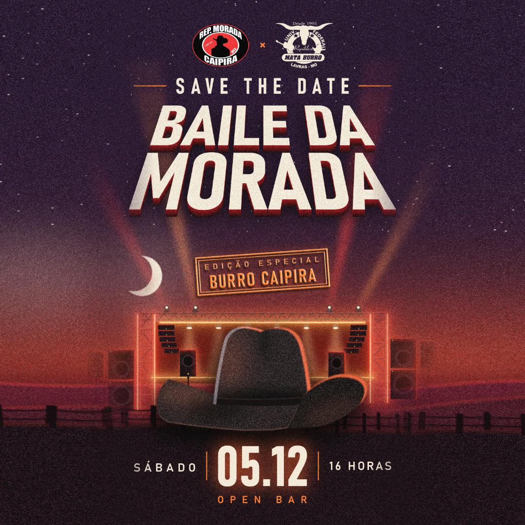 Capa de Baile da Morada edição Burro Caipira