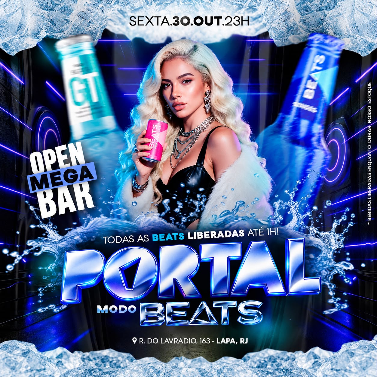 Capa de 30/10 • PORTAL MODO BEATS / MEGA OPEN BAR + BEATS SABORES