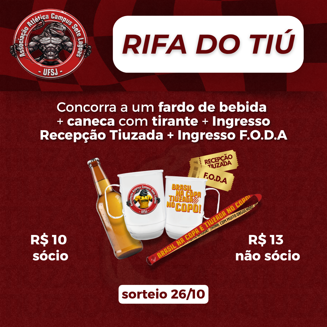 [RIFA] Copo da copa + Fardo de bebida + Ingresso F.O.D.A e Recepção Tiuzada