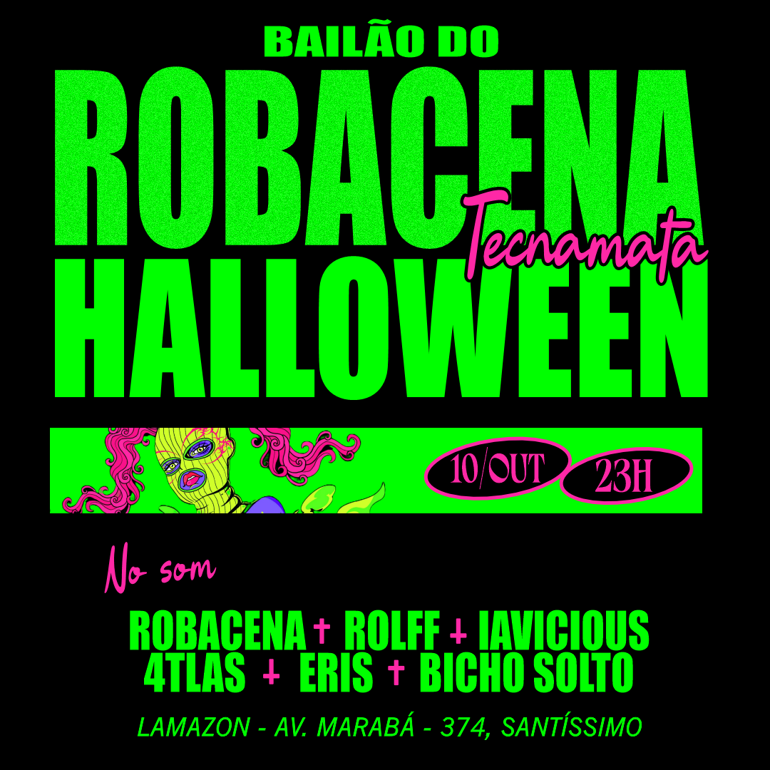 Capa de Bailão do Robacena - Halloween Tecnamata