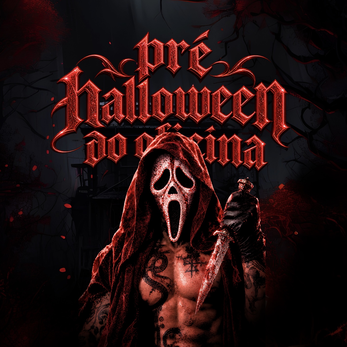 Capa de PRÉ-HALLOWEEN • OPEN BAR • KARAOKÊ