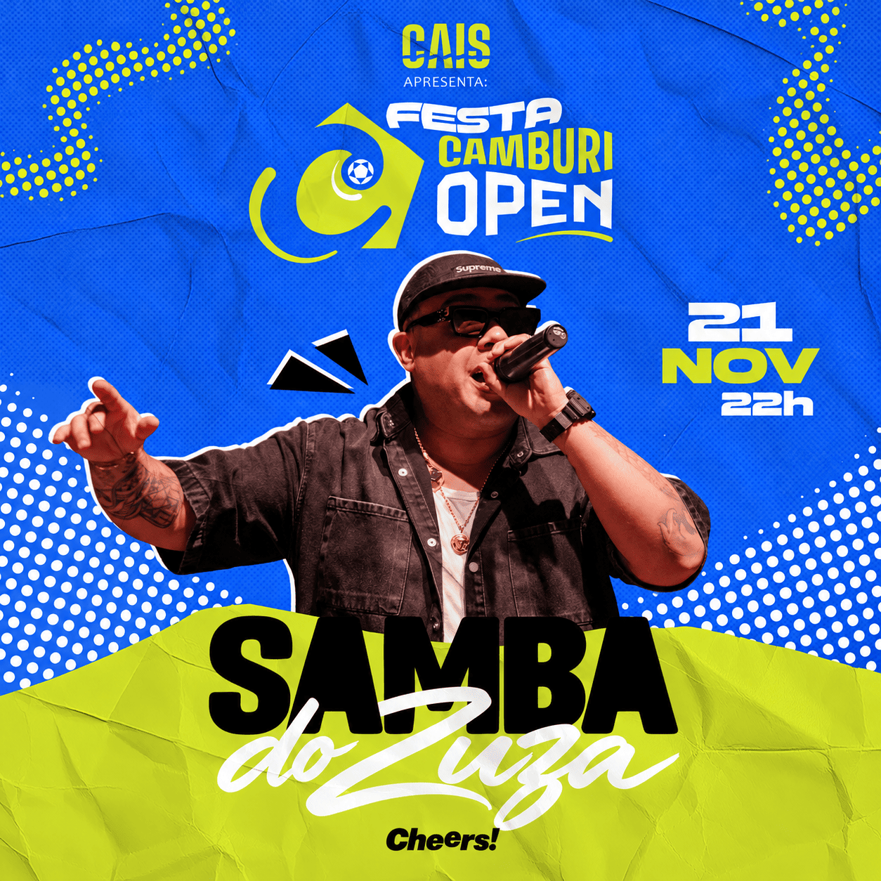 Capa de Festa Camburi Open com Samba do Zuza
